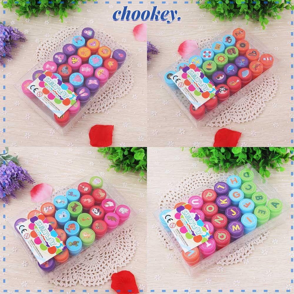 CHOOKEY Con Dấu Đồ Chơi In Hình Động Vật / Chữ Cái Dễ Thương Trang Trí Sổ Tay DIY