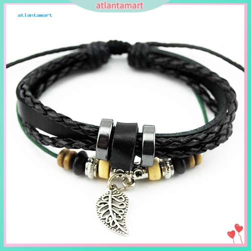 Túi Đựng Đồ Đa Năng Tiện Lợi Dễ Sử Dụng| Vòng Tay Da Nhiều Sợi Mặt Hình Lá Cho Nam Và Nữ