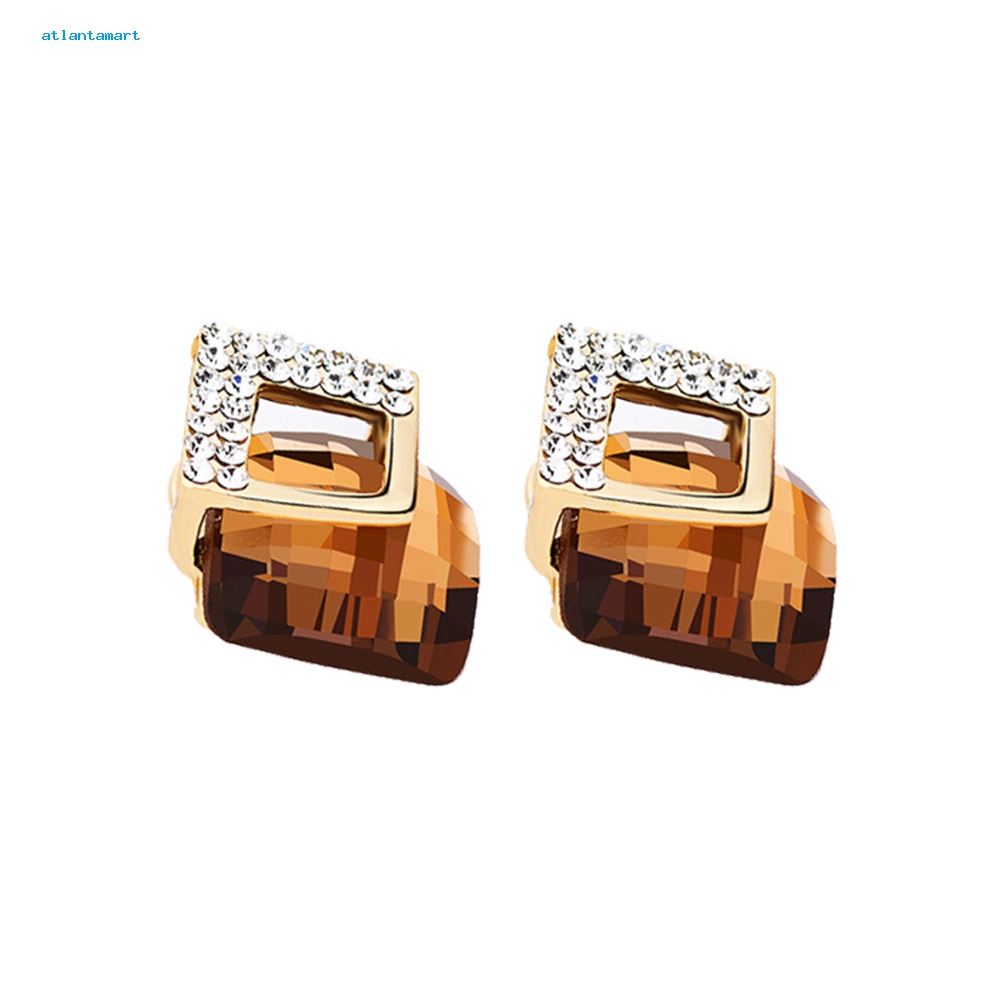 Túi Đựng Đồ Dùng Cao Cấp Tiện Dụng| Bông Tai ĐíNh Đá HìNh Vuông Sang TrọNg