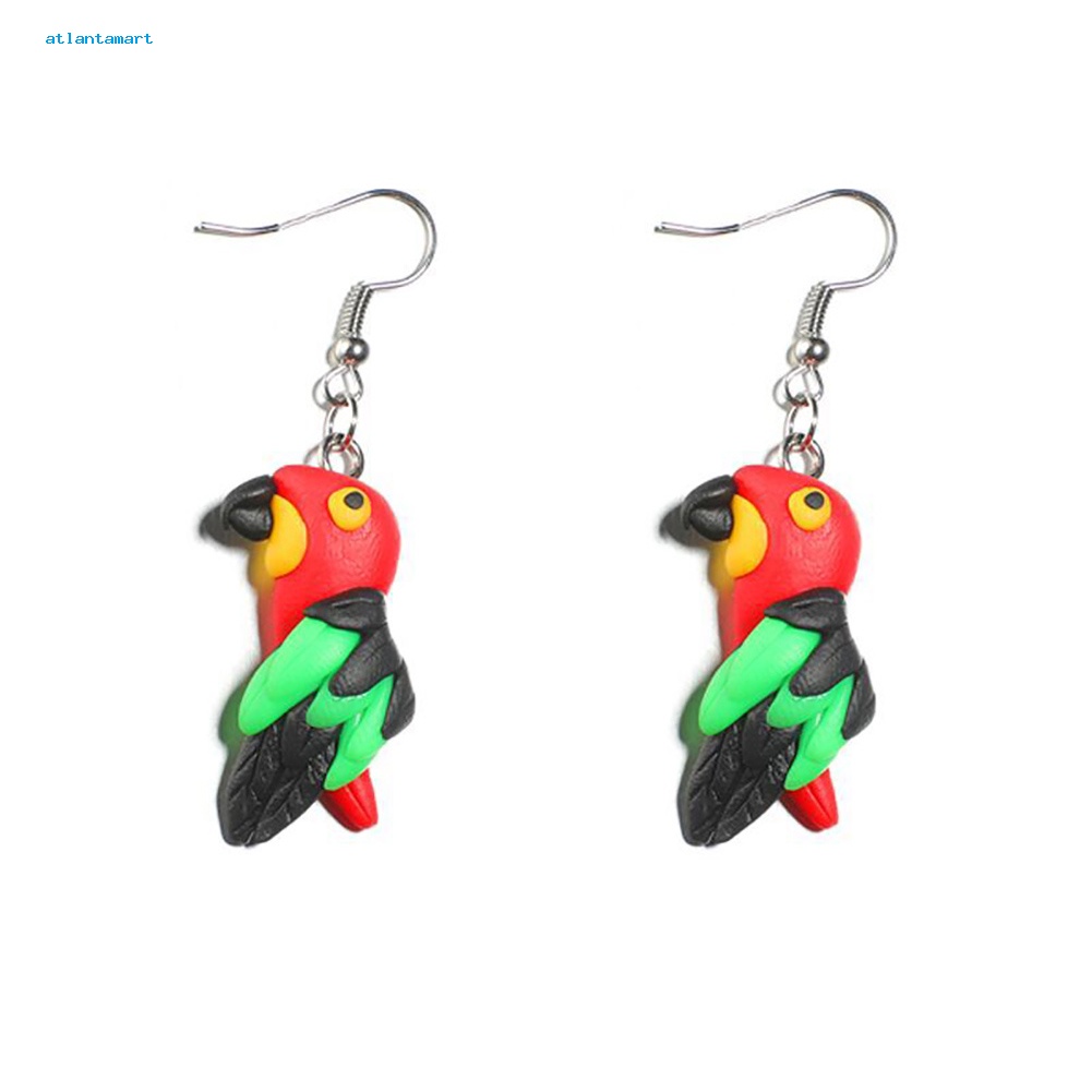 Túi Đựng Đồ Dùng Cao Cấp Tiện Dụng| Bông Tai Hình Vẹt Bằng Đất Sét Mềm Mại Nhiều Màu Sắc Đơn Giản Dành Cho Nữ