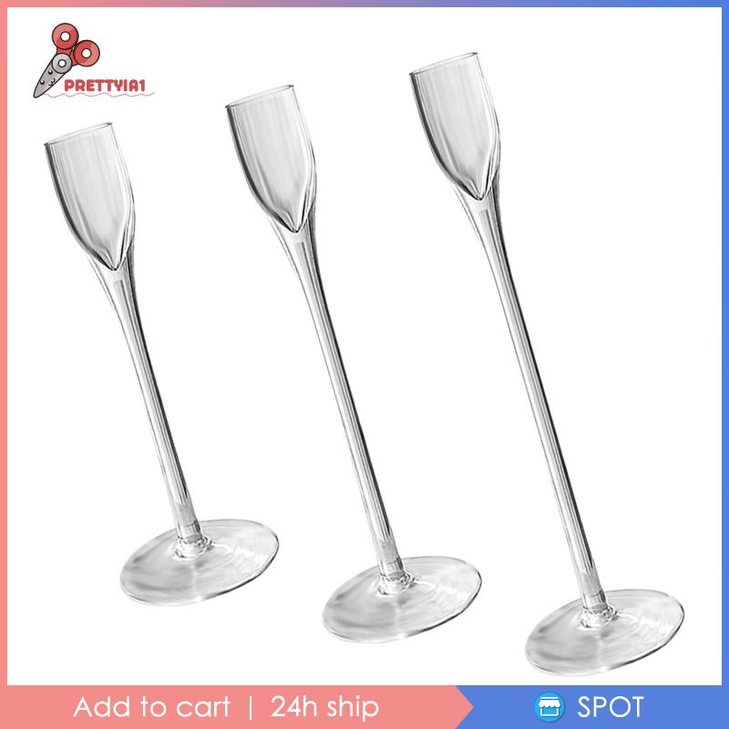 Bộ 3 Cây Nến Thủy Tinh Dùng Trang Trí Nhà Cửa Dịp Năm Mới