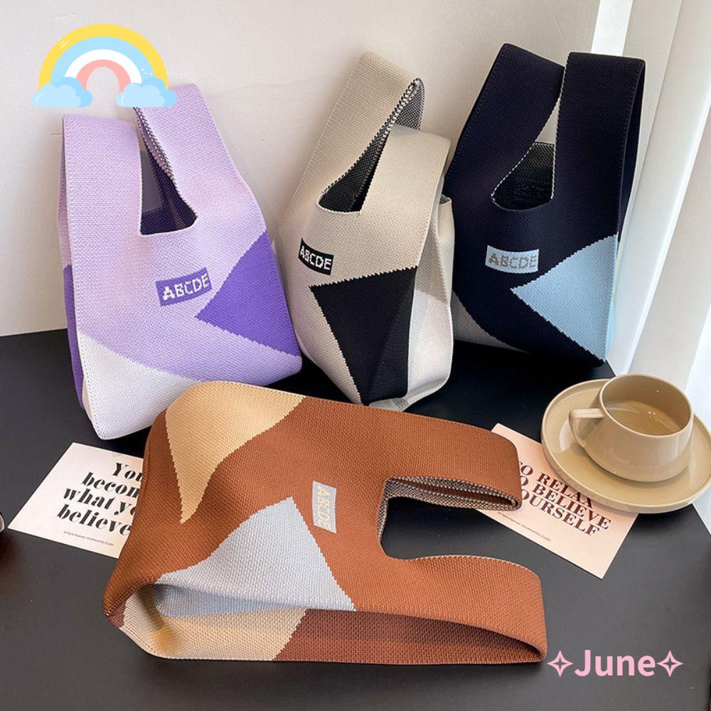 JUNE Túi Xách Đan Len Thiết Kế Mới Thời Trang Dành Cho Nữ