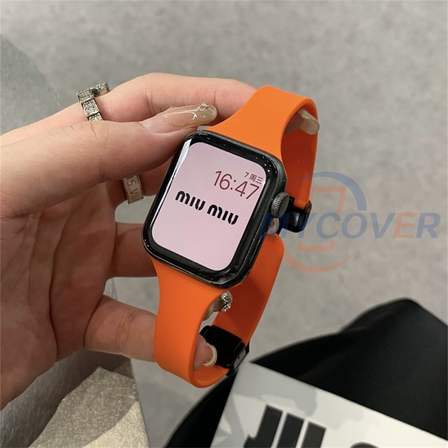 Dây Đeo Đồng Hồ Bằng Silicone Màu Trơn Cho Apple Watch Series 8 Ultra Pro 7 6 SE 5 4 3 2 1 49mm 41mm 45mm 44mm 42mm 40mm 38mm