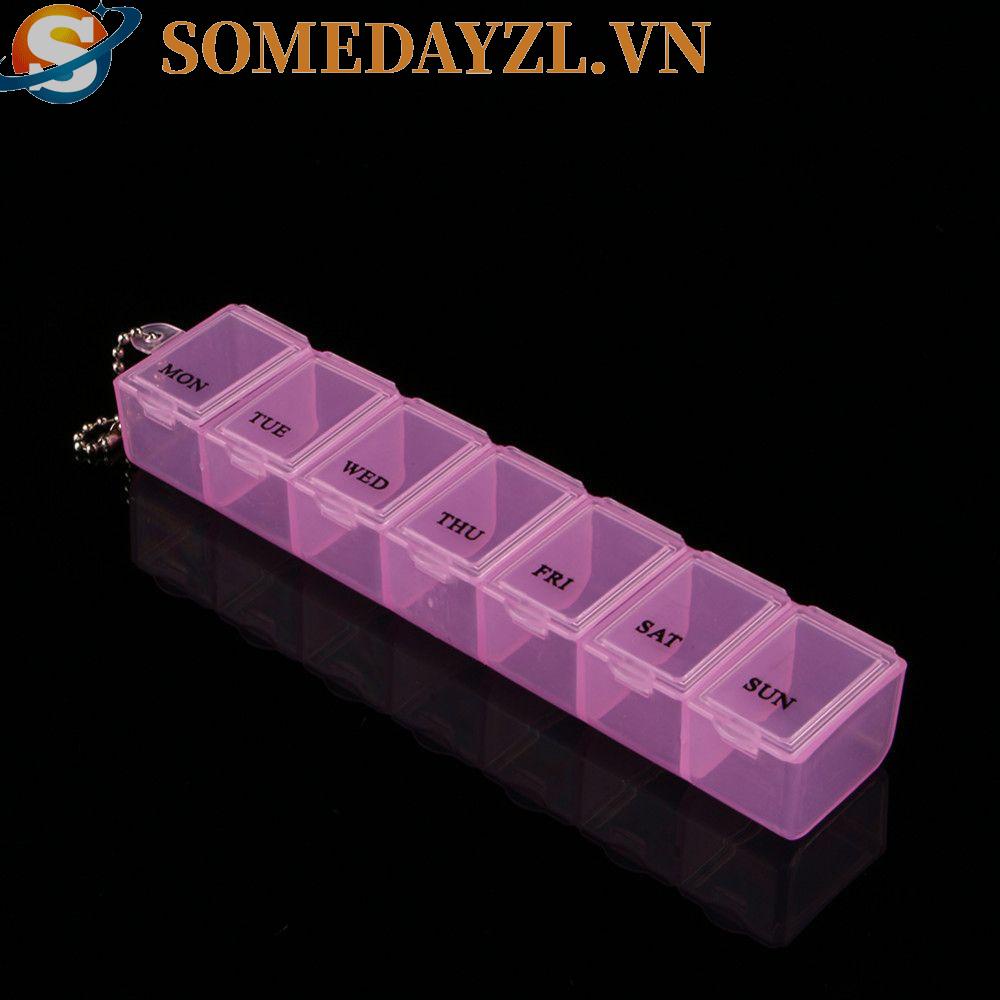 SOMEDAYZL Hộp Đựng Thuốc 7 Ngày Bằng Nhựa Màu Sắc Ngẫu Nhiên Chất Lượng Cao Tiện Dụng Mang Theo Du Lịch Ốp