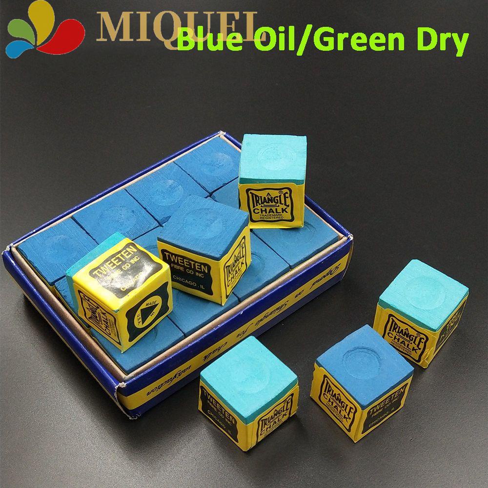 MIQUEL Phấn Đánh Bida Hình Vuông Màu Xanh Lá Siêu Bền Chống Trượt Tiện Dụng