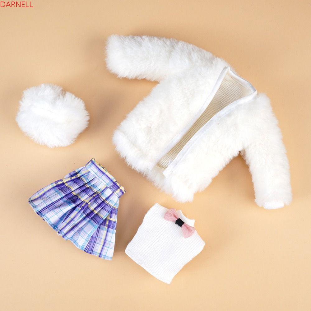 DARNELL Bộ Quần Áo Dài 30cm Kèm Nón Thời Trang Cho Búp Bê Ob11