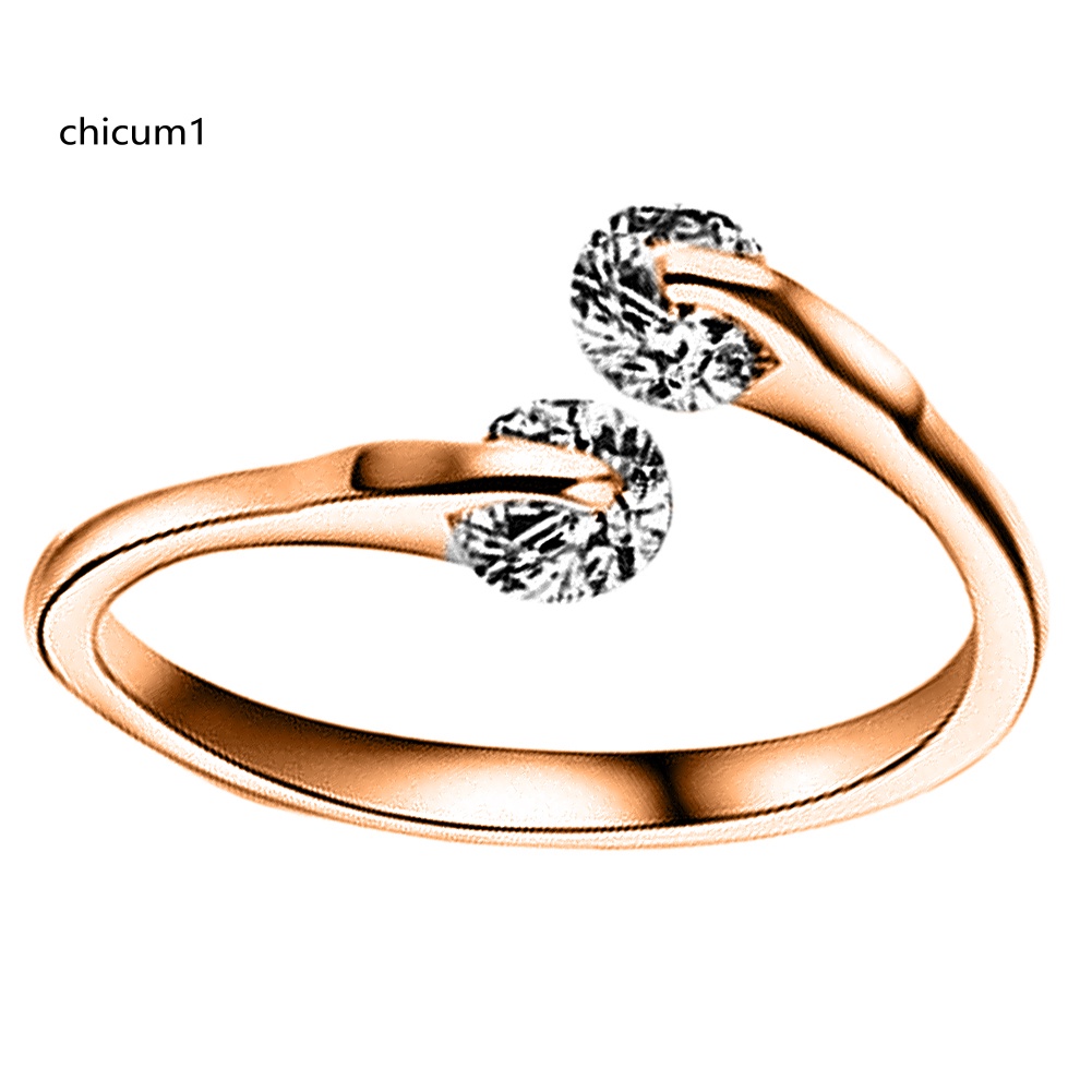 Nhẫn Hở Đính Đá Zircon Thời Trang Dự Tiệc Cho Nữ