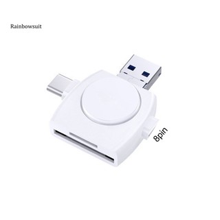 Đầu Đọc Thẻ Nhớ OTG 4 Trong 1 Mini USB / Micro USB / 8 Pin / Type-C TF / Memory Cho Android