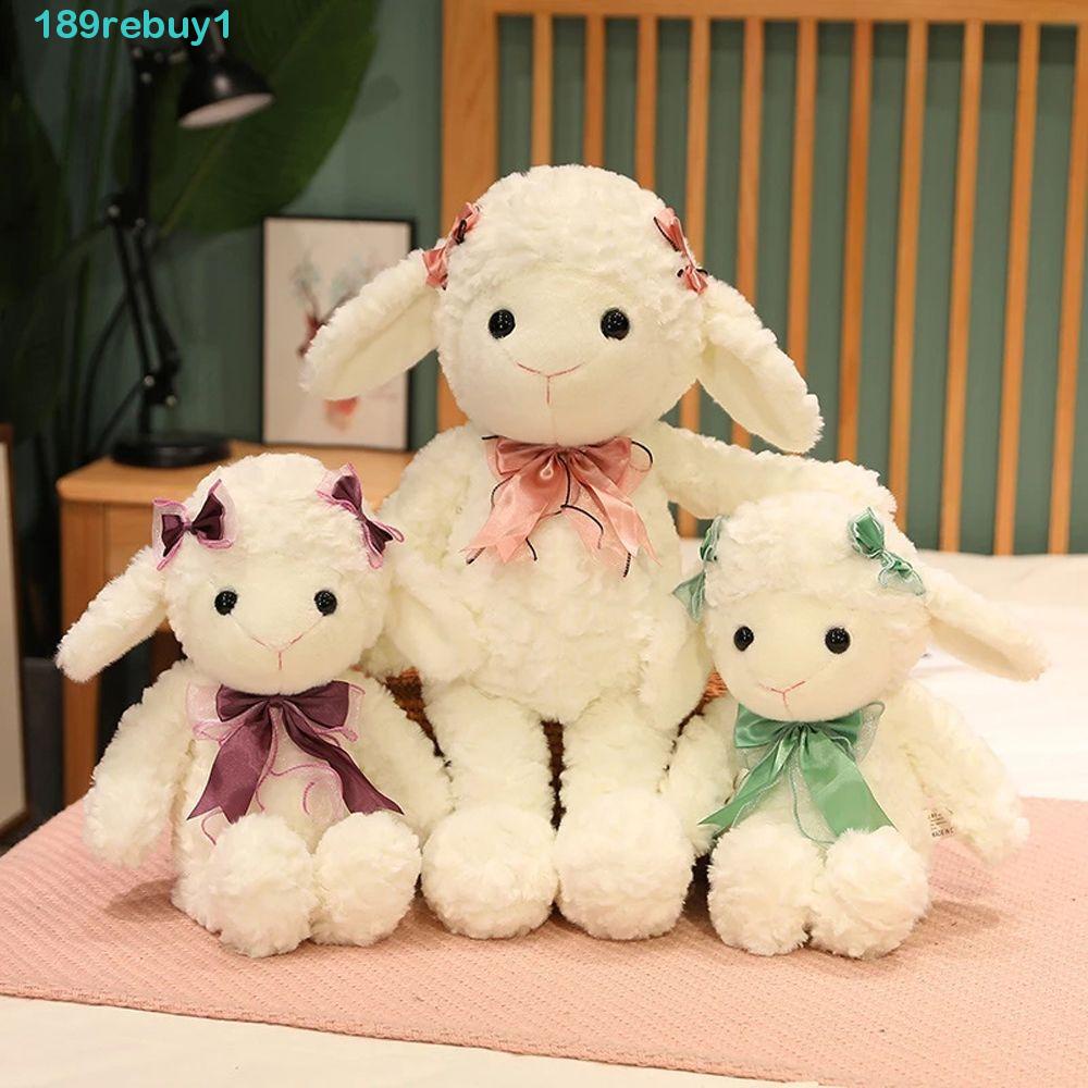 REBUY1 Chú Cừu Nhồi Bông Mềm Mại Đáng Yêu Trang Trí Nhà Cửa