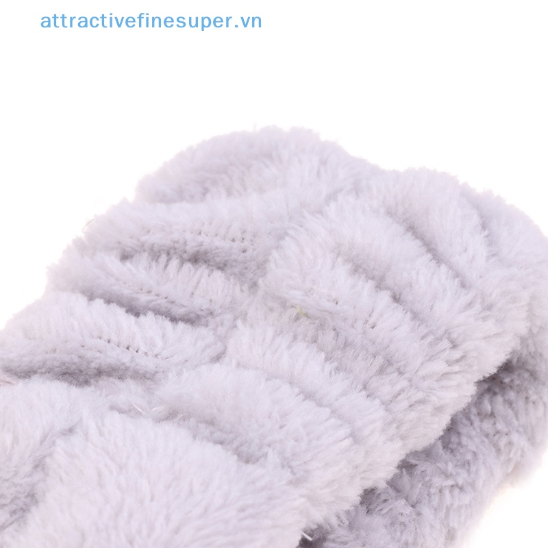 Afs 1 Chiếc Băng Đeo Cổ Tay Chạy Bộ Vải Lông Màu Trơn Thấm Hút Tốt