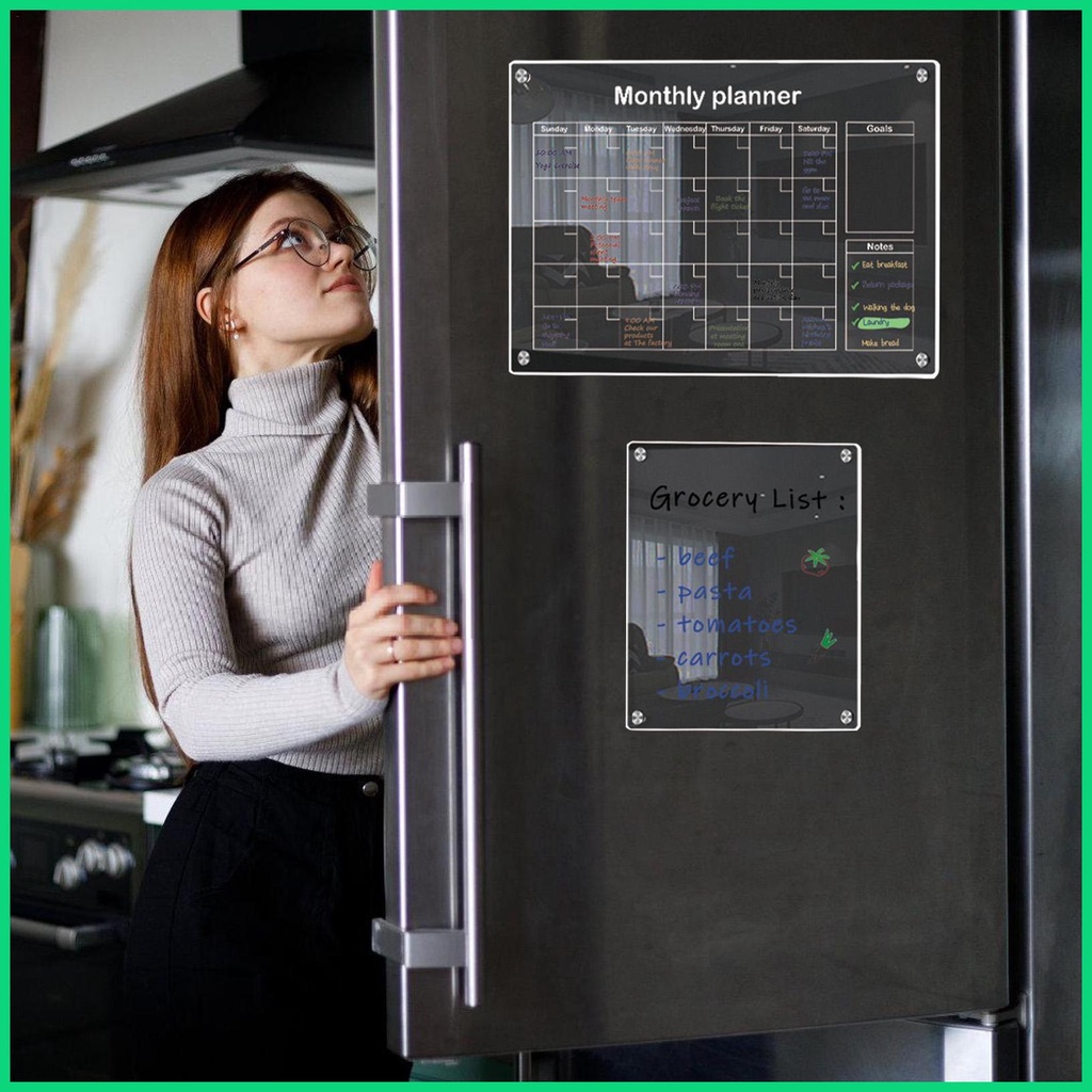 Bảng Trắng Ghi Chú Từ Tính Bằng Acrylic Nhỏ Gọn Cho Jwvn