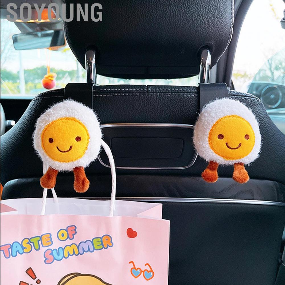 Soyoung Hooks Lovely Cartoon Shape Strong Load Bearing  Portable Backrest Hanger for Auto