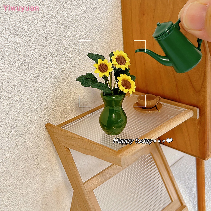 1 Bộ Chậu Hoa Hướng Dương Trang Trí Nhà Búp Bê 1: 12 Mới