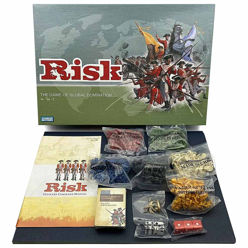 Board game RISK card risk Parker Brothers card game suitable for 2 or 6 players board game