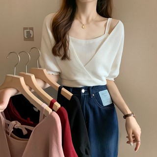 Áo Dệt Kim Tay Ngắn Dáng Ôm Thời Trang Mùa Hè Hàng Mới Dành Cho Bạn Nữ