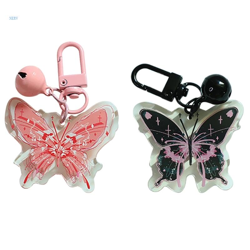 Móc Khóa Hình Bướm / Trái Tim Bằng Acrylic Nhiều Màu Dễ Thương Cho Điện Thoại Nerf Y2k