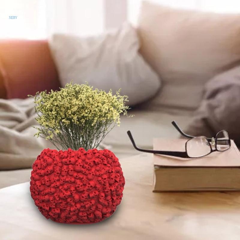 Khuôn Làm Giá Đỡ Cọ Trang Điểm Hình Đầu Lâu / Bông Hoa Tiện Dụng DIY