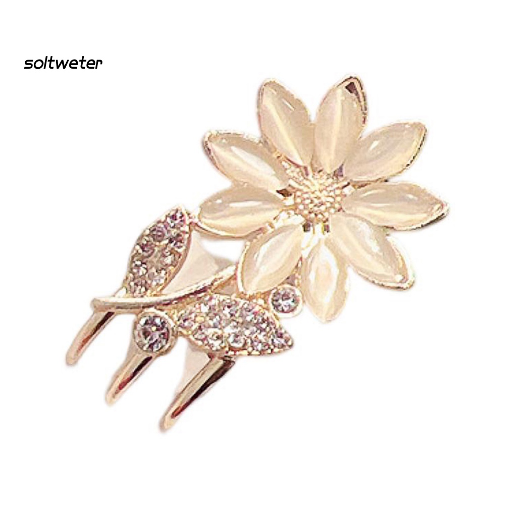 Kẹp Tóc Càng Cua Hình Hoa / Bướm Đính Đá Opal Mini Chống Trượt Tạo Kiểu Tóc Thời Trang Cho Nữ