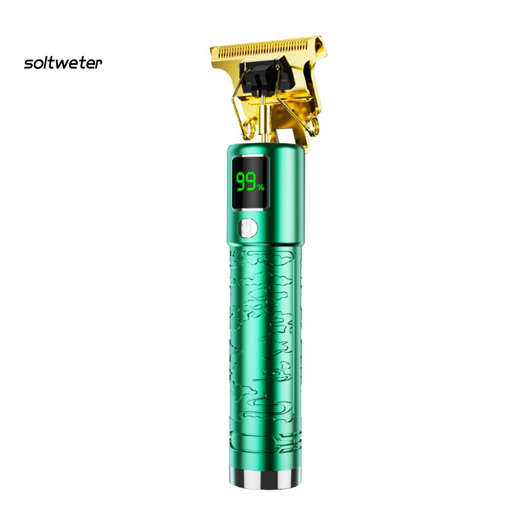 Tông Đơ Cắt Tóc Lưỡi Nhọn Bằng Thép Không Gỉ Năng Lượng Mạnh Hiển Thị Kỹ Thuật Số Thời Gian Chờ Lâu Thấp Không Dây Dùng Cho Salon