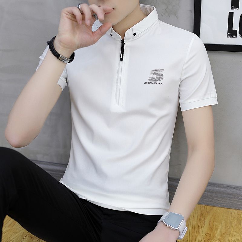 Dây Cáp Yp... Áo Thun POLO Cotton Ngắn Tay Dáng Rộng Thời Trang Mùa Hè Dành Cho Nam