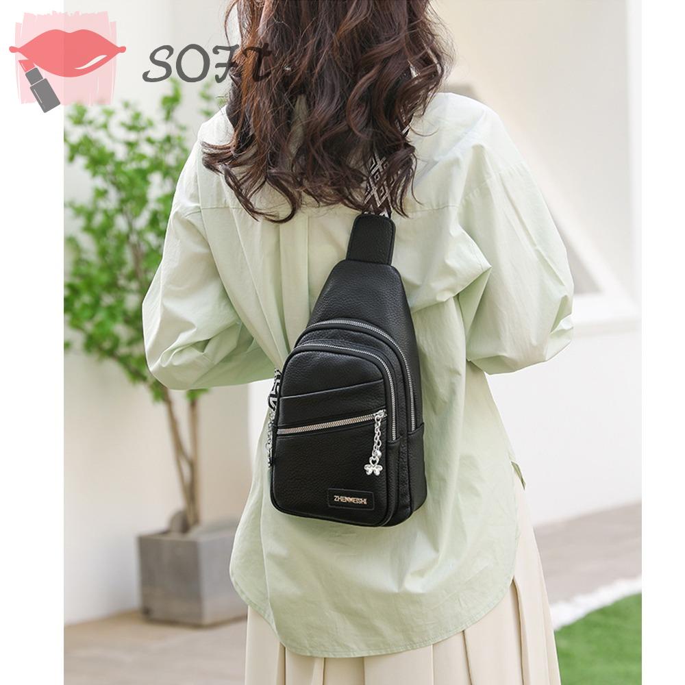 SOFTNESS Túi Đeo Chéo Mini Dây Đeo Bản Rộng Có Thể Điều Chỉnh Kích Thước Dành Cho Nữ
