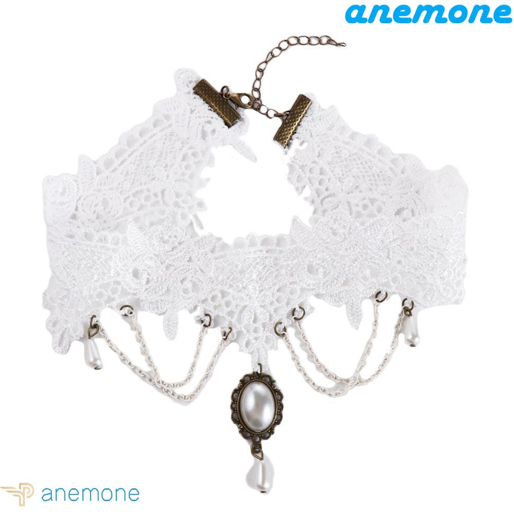 ANEMONE Vòng Cổ Choker Ren Ngắn Thời Trang Cho Cô Dâu