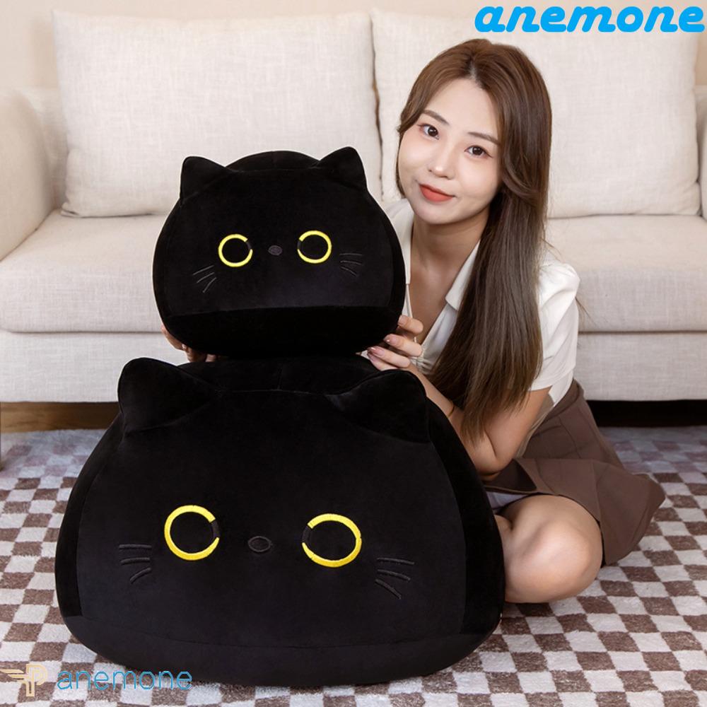 ANEMONE Mèo Nhồi Bông Màu Đen Chất Lượng Cao Trang Trí Nhà Cửa