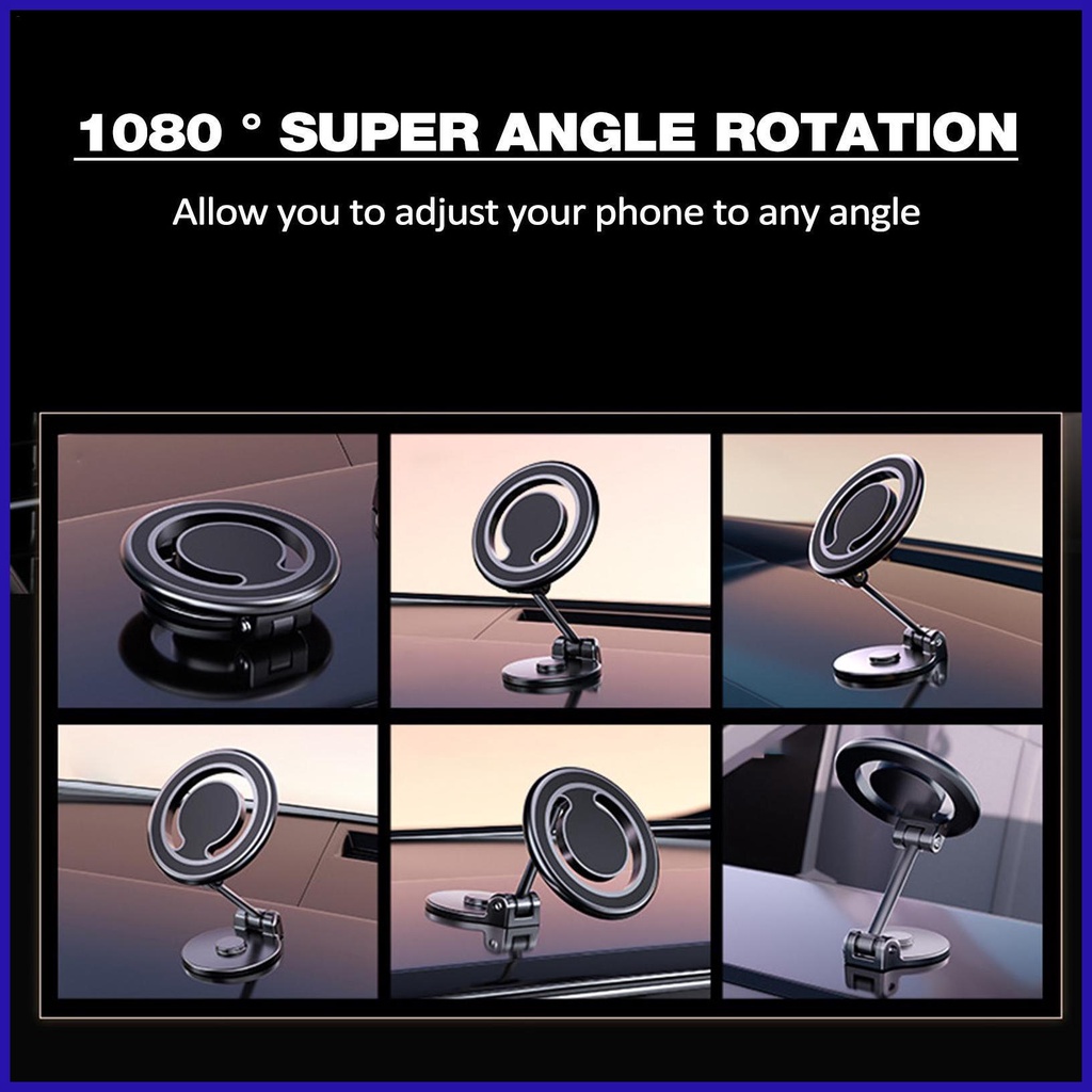 Giá Đỡ Điện Thoại Hít Nam Châm Có Thể Điều Chỉnh 1080 Độ Gắn Bảng Điều Khiển Xe Hơi