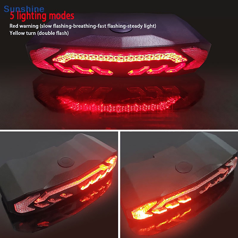 Đèn Xi Nhan Báo Động Chống Thấm Nước Có Thể Sạc Lại Cho Xe Đạp