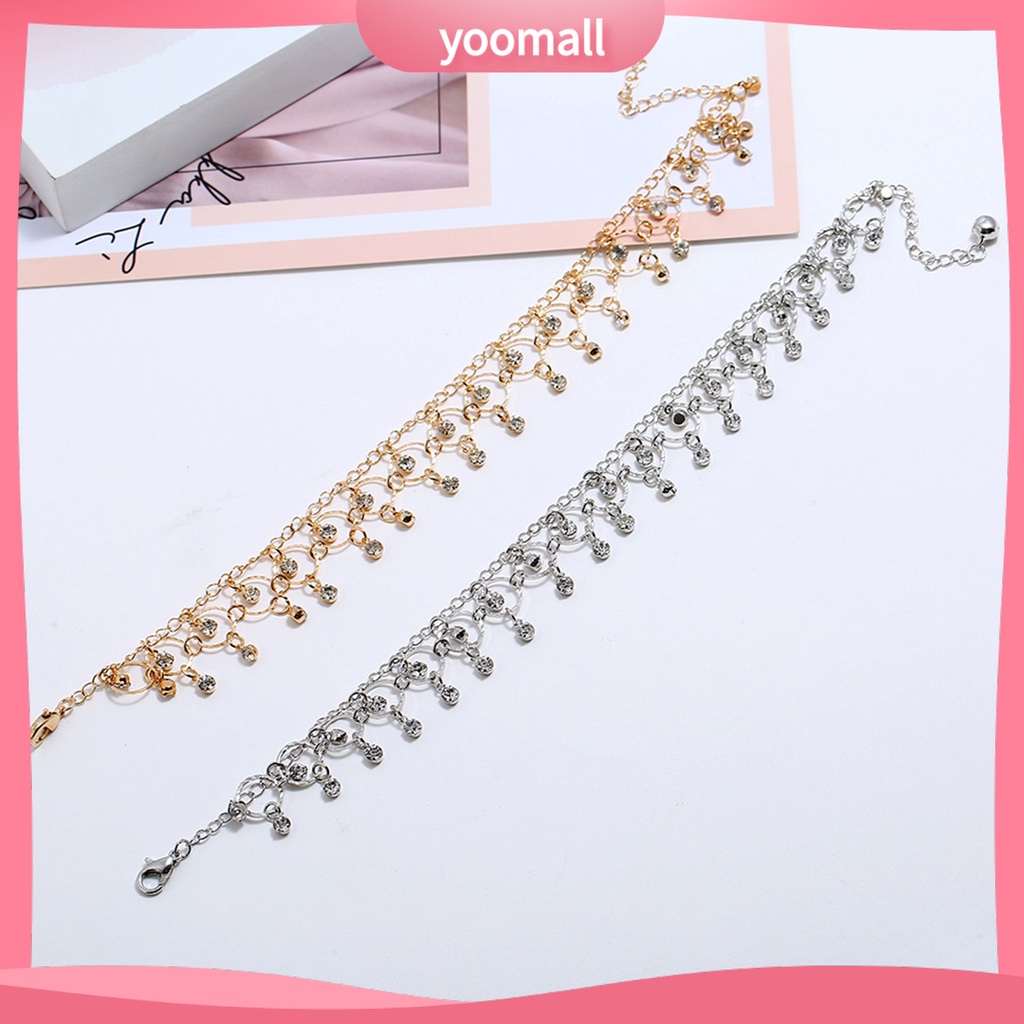 Lắc Chân Đính Đá Phối Tua Rua Phong Cách Vintage Thời Trang Cho Nữ