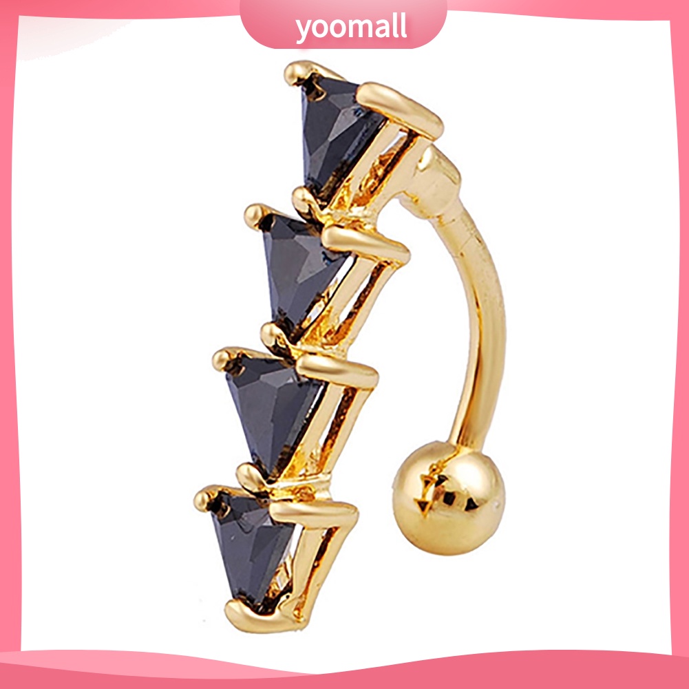 Khuyên Rốn Hình Tam Giác Đính Đá Thời Trang