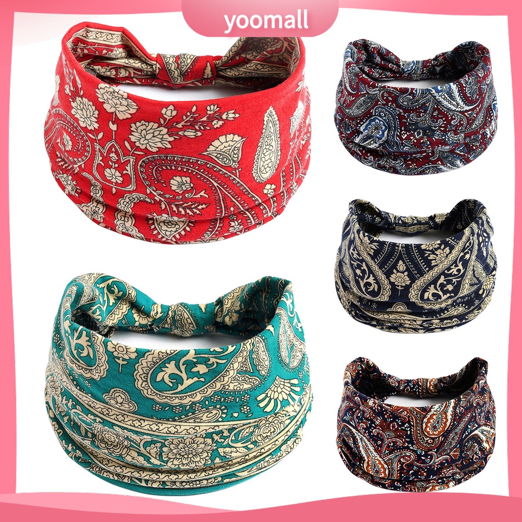 Băng Đô Thể Thao Thấm Hút Mồ Hôi Phong Cách Bohemia