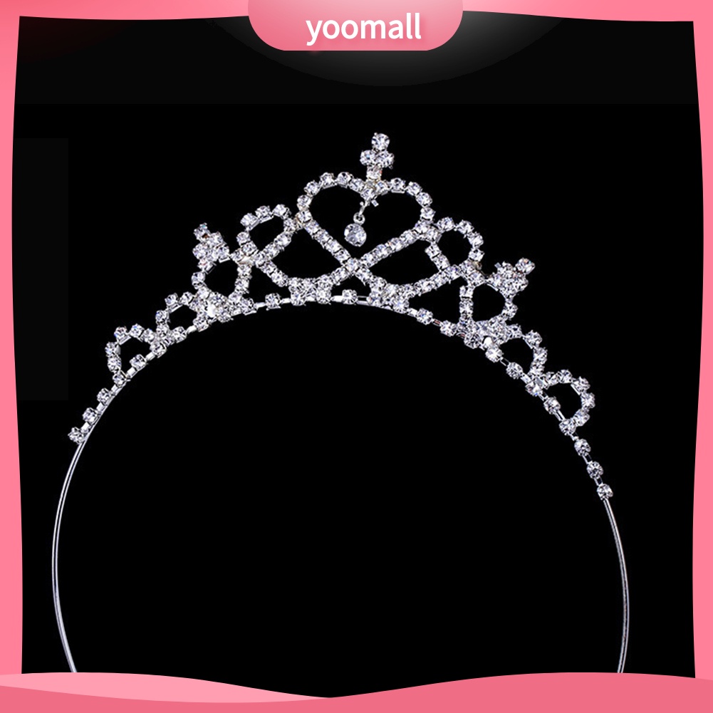 Cài Tóc Hình Vương Miện Đính Đá Xinh Xắn Cho Bé Gái