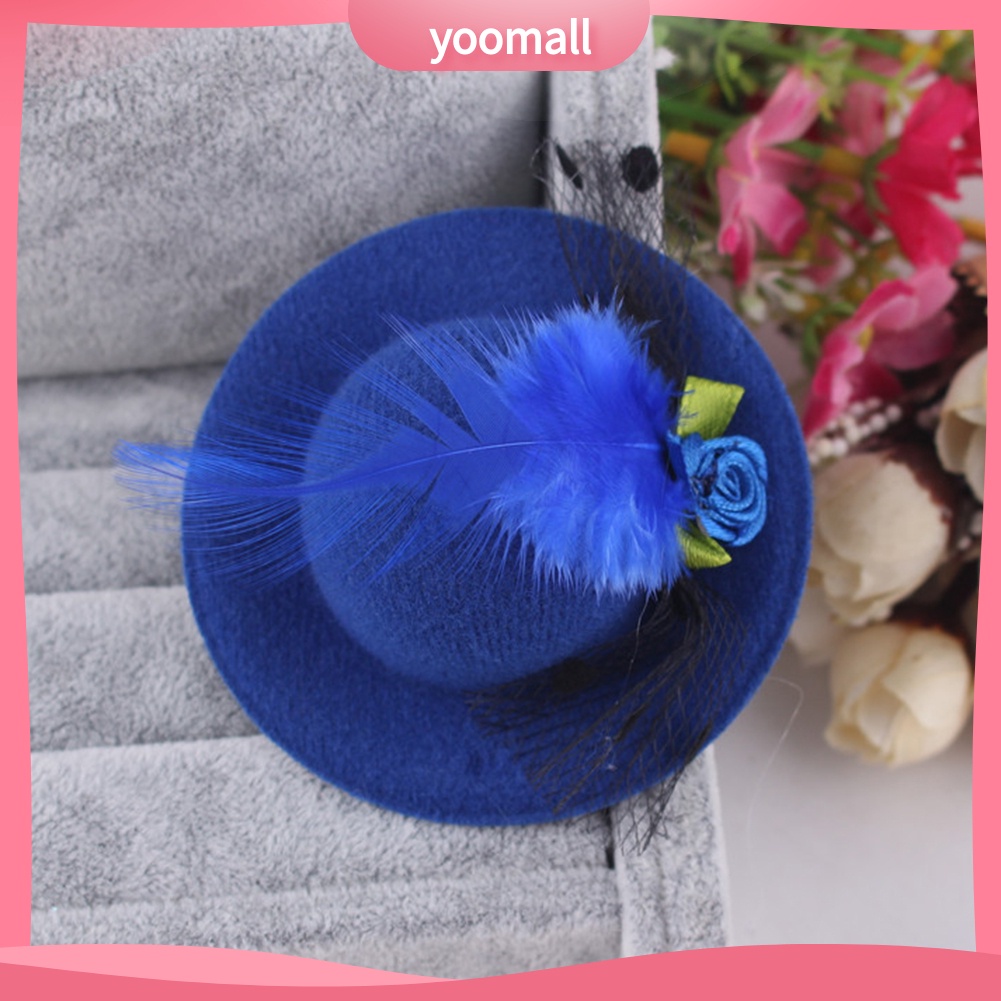 Set 6 Kẹp Tóc Hình Nón Vành Nhỏ Phối Mạng Che Mặt Cho Bé Gái