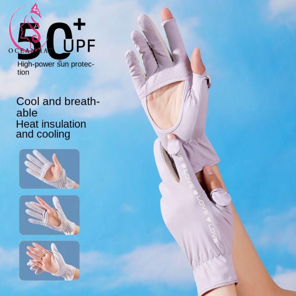 OCEANMAP Găng Tay Lái Xe Hở Ngón Chống Tia UV