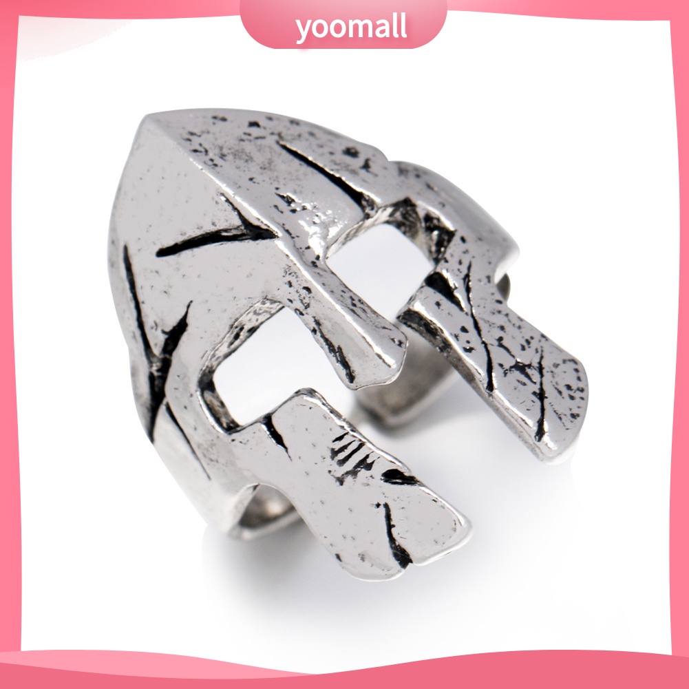 Bộ 2 Nhẫn Che Mặt Và Mũ Bảo Hiểm Phong Cách Anh Hùng Spartan Cổ Điển Dành Cho Nam