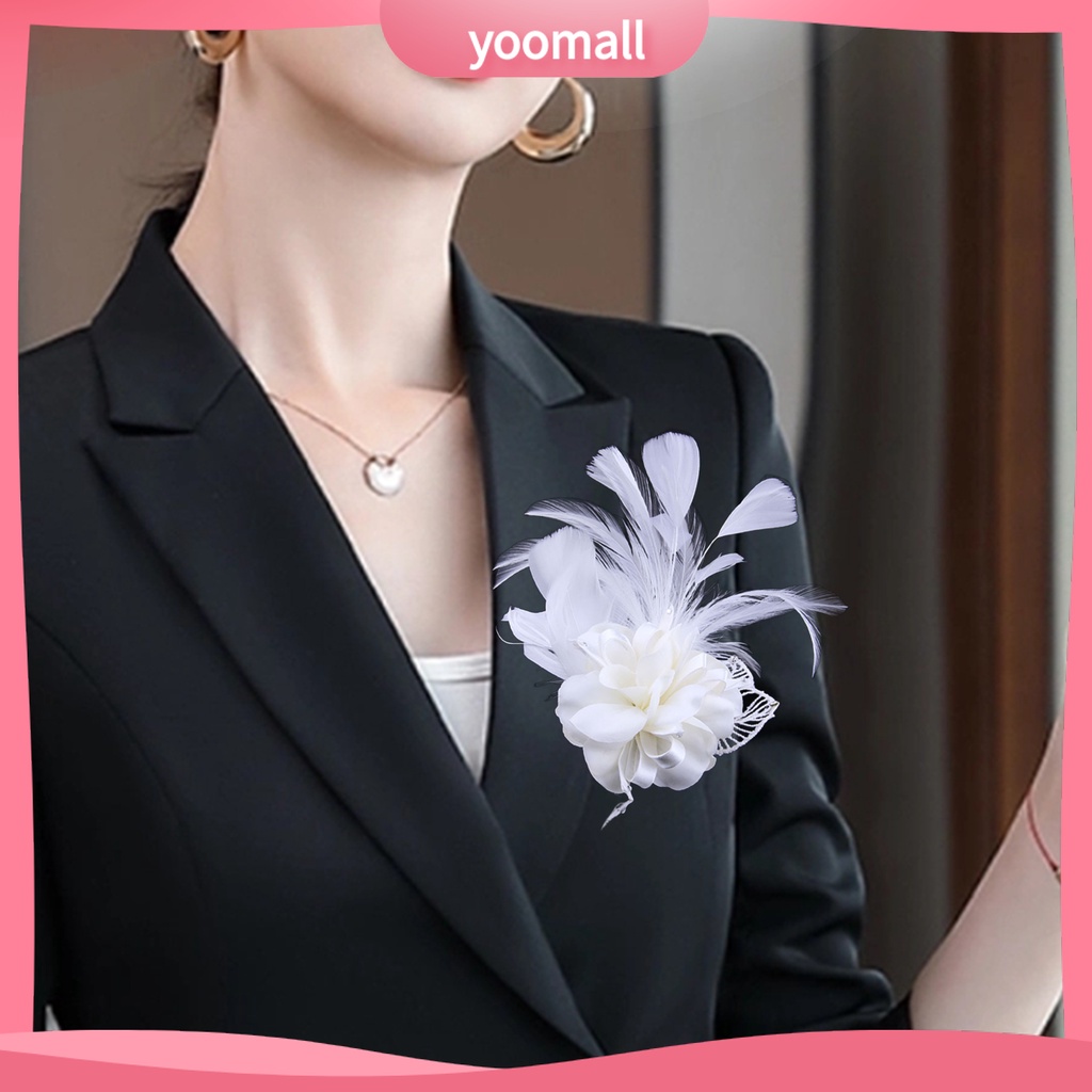 Ghim Cài Áo Hình Lông Vũ Chống Mòn Làm Thủ Công