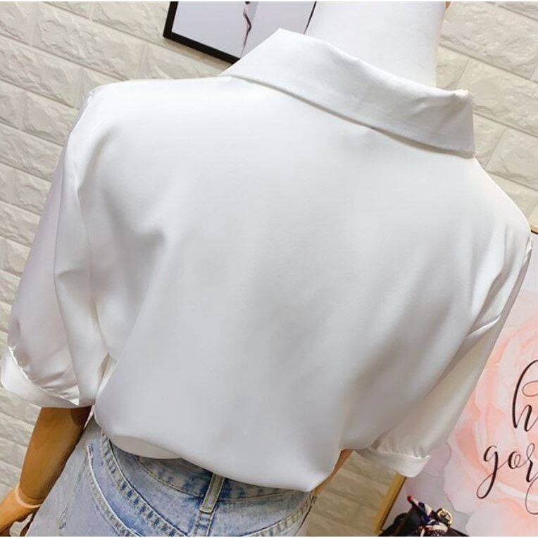 Áo Sơ Mi Nữ Dáng Rộng Phong Cách Hàn Quốc Thời Trang Mùa Hè