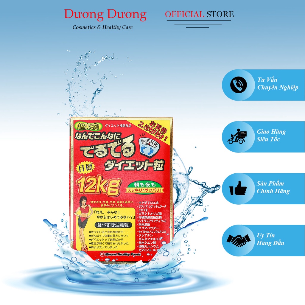 Viên Uống Hỗ Trợ Giảm Cân 12Kg Deru Deru Diet Minami Nhật Bản