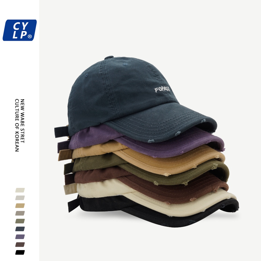 Mũ Lưỡi Trai Mềm Thêu Chữ Phong Cách Retro Nhật Bản