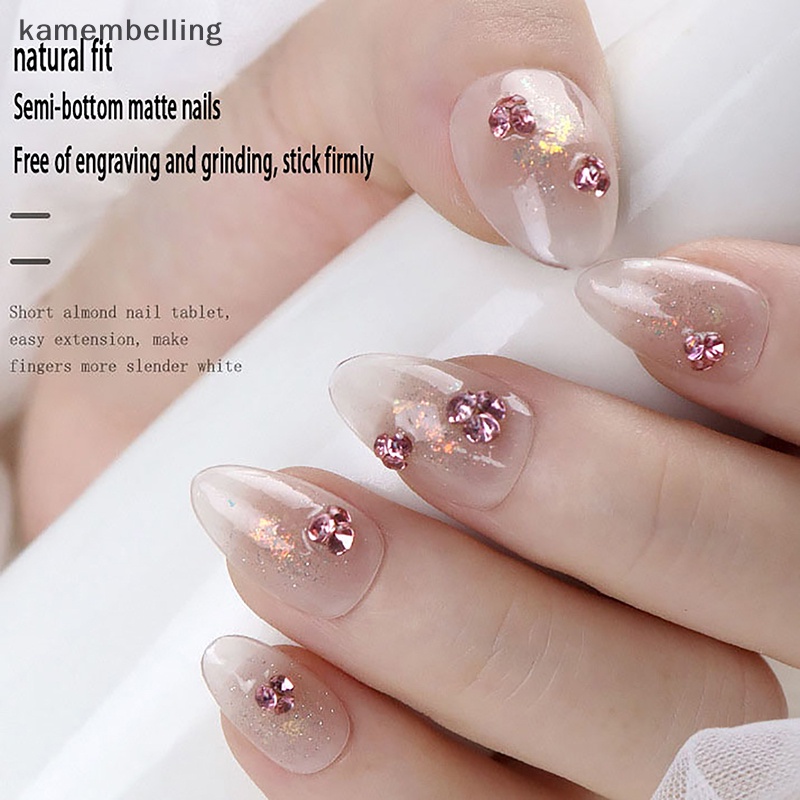 Hộp 120 Móng Tay Giả Bằng Acrylic Mềm Mại Điêu Khắc Hình Viên Thuốc