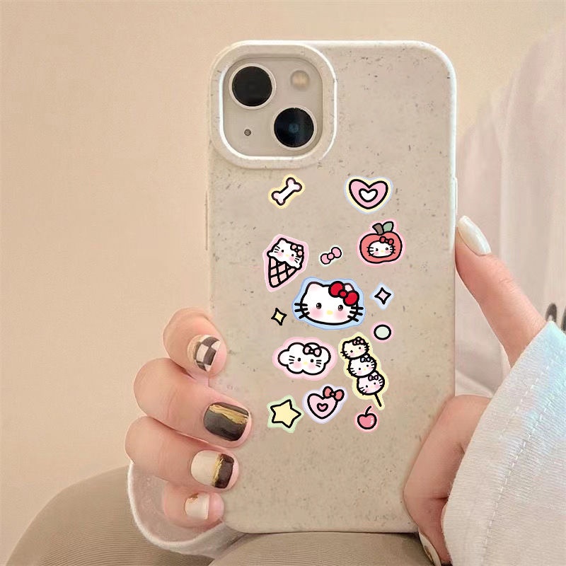 Ốp Điện Thoại Mềm Chống Sốc In Hình Mèo Kitty Cho Iphone 14pro 78Plus 13 max11 12 5JYM