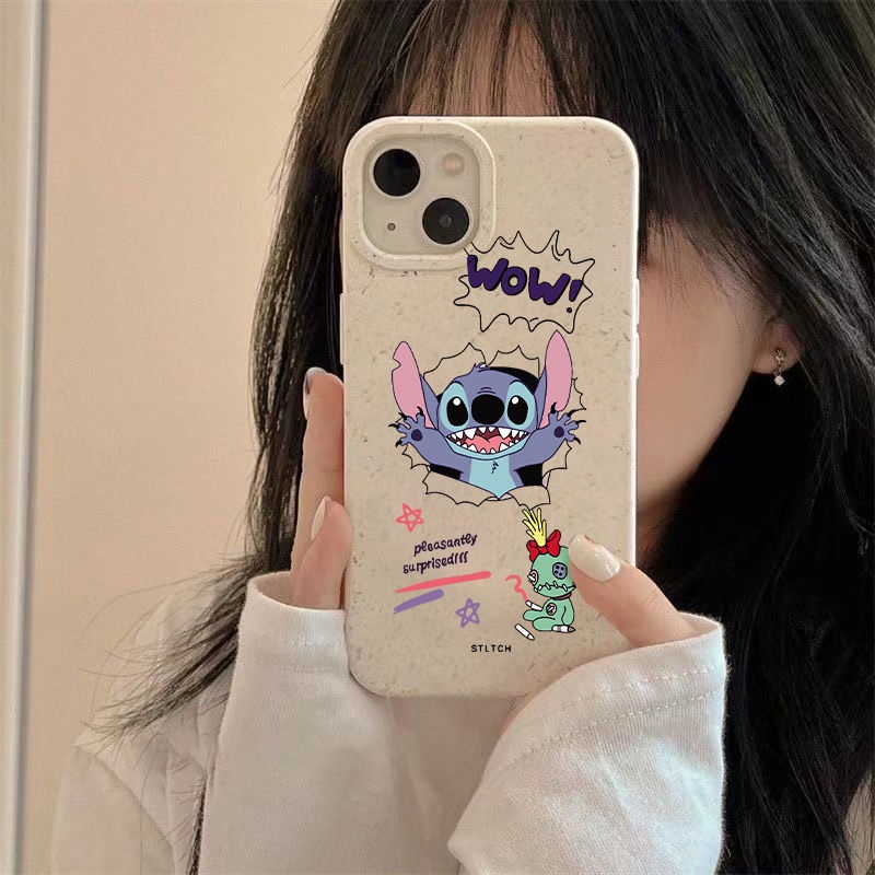 Ốp Điện Thoại Mềm Chống Sốc In Hình Stitch Hoạt Hình Đơn Giản Cho Apple 714pro8max 13iPhone12 11 plus