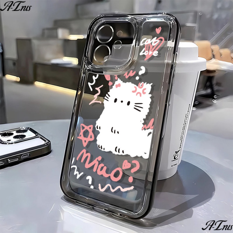 Ốp Điện Thoại Mềm Chống Sốc In Hình Mèo Dễ Thương Cho Iphone 14Promax 12 8p 711 13