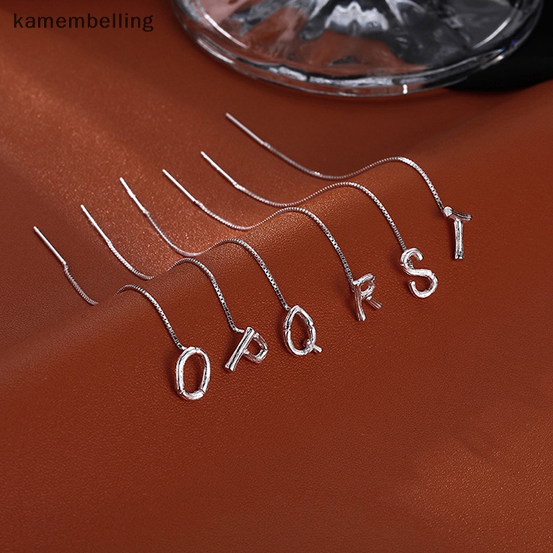 Kamembelling Bông Tai Dây Xích Dài Tua Rua In Chữ Cái A-Z Đơn Giản Làm Quà Tặng Trang Sức Cho Nữ EN