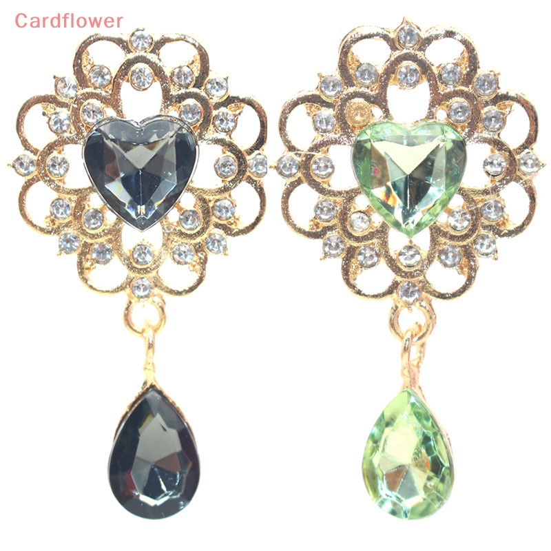 Phụ Kiện Cài Áo Hình Giọt Nước Đính Đá Pha Lê Hình Trái Tim DIY Mới