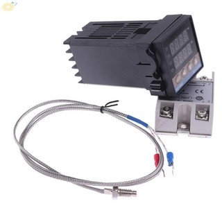【VARSTR】REX C100 Temperature Controller with LED Display and K Thermocouple Probe Sensor