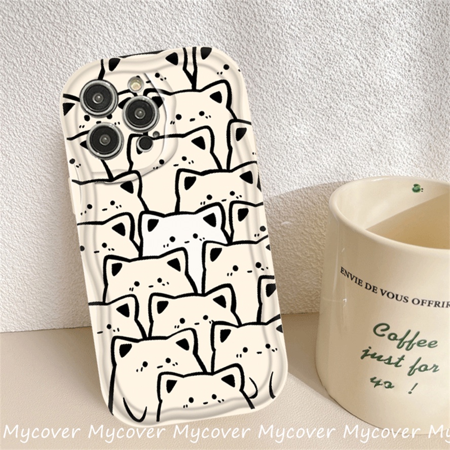 Ốp Điện Thoại Silicone Mềm Chống Sốc In Hình Mèo Cho iPhone 11 12 13 14 Pro Max X Xr Xs 8 7 6 Plus SE 2020