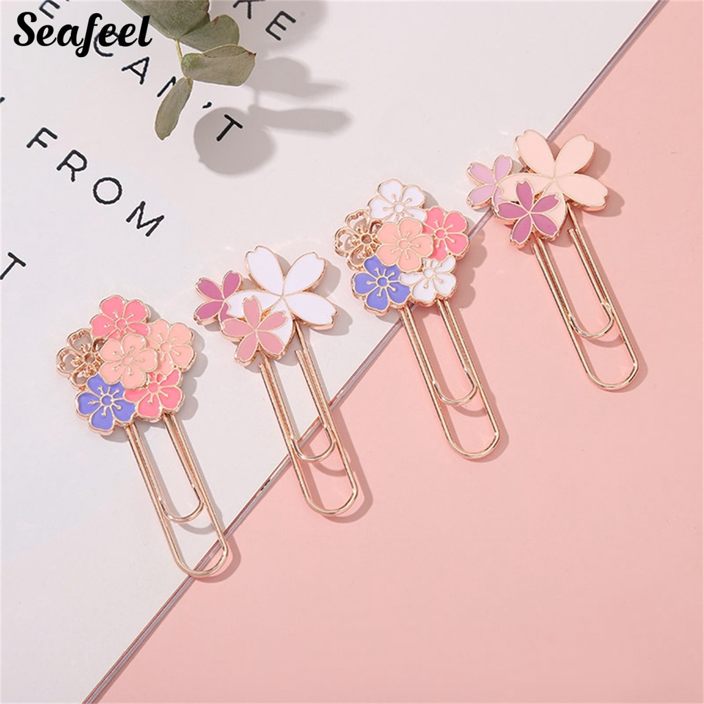 Kẹp Giấy Đánh Dấu Trang Sách Bằng Hợp Kim Kẽm Nhiều Màu Sắc Chống Phai Dễ Thương Dành Cho