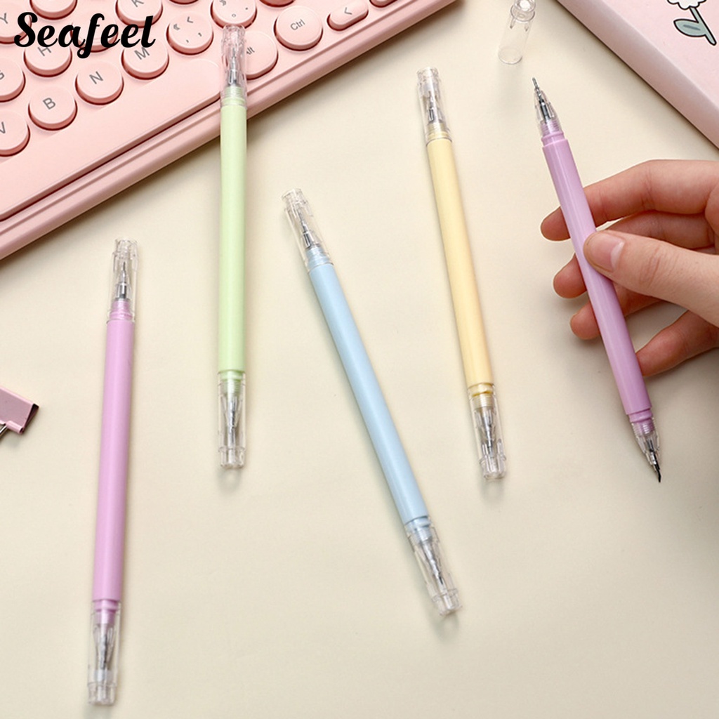 Set 2 Bút Cắt Giấy Hai Đầu Ngòi 0.5mm Bằng Thép Vonfram Tự Làm Sổ Tay / Giấy Thủ Công Cho Học Sinh